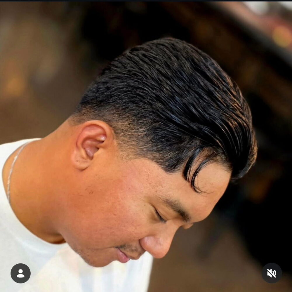 Slick back fade